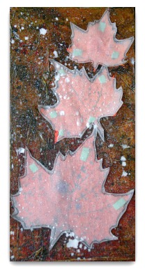 Use the Shimmer White Mister to spatter all over the canvas but not too much.