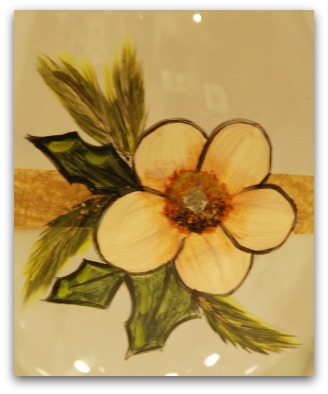 Add pine boughs using the liner brush and various mixes of green.