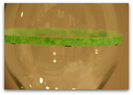 Position the tape just above your measurement lines.