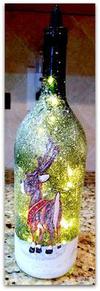 Festive Holidays Wine Bottle