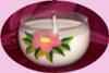 Painted Glass Candle Holder